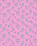 Pink Cyan Snowflake Starburst Medallions Rug