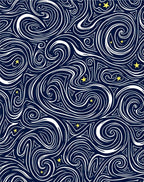 Midnight Swirl Starry Night Rug