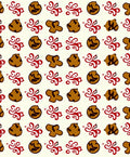 Brown Red Swirl Cookie Collage Rug