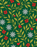 Winter Berry Snowflake Collage Rug