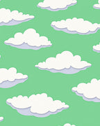 Whimsical Green Cloudscape Whimsical Rug