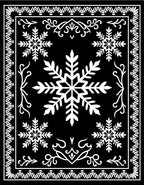 Blacksnowflake Intricate Floral Border Rug