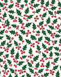Classic Holly Berry Botanical Motif Rug