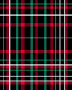 Black Red Green Tartan Plaid Rug