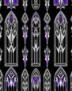 Gothic Purple Archway Tapestry Rug