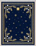Celestial Midnight Snow Star Rug