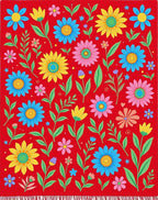 Vibrant Floral Pop Art Rug