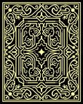 Black Gold Interlocking Labyrinth Rug