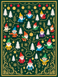 Green Gnome Christmas Holiday Garland Rug
