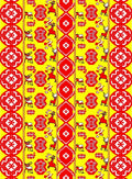 Red Deer Yellow Geometric Medallion Rug
