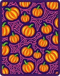 Orange Pumpkin Swirls With Purple Background Rug