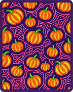Orange Pumpkin Swirls With Purple Background Rug