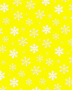 White Snowflake Fall Bright Yellow Rug