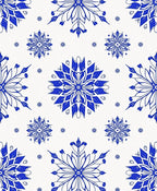 Vintage Blue Floral Medallion Rug