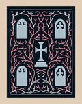 Slightly Spooky Gothic Tombstone Garden Rug