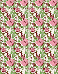 Whimsical Pink Floral Vine Garden Rug