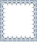 Classic Blue White Filigree Border Rug