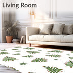 Green Leafy Palm Scatter Rug