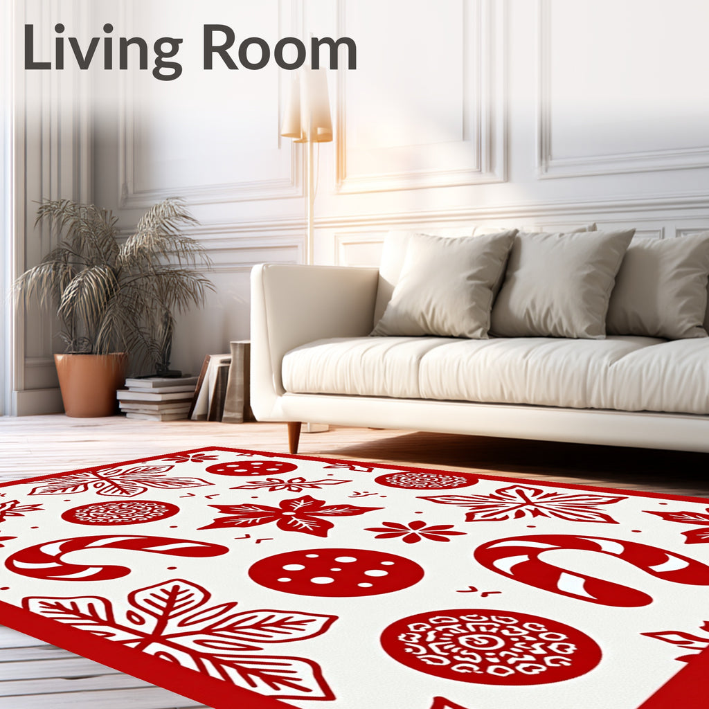 Crimson Classic Holiday Candy Cane Rug