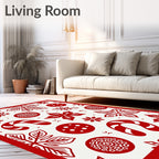 Crimson Classic Holiday Candy Cane Rug