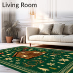 Cozy Cabin Winter Forest Scene Rug