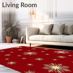 Crimson Starburst Radiance Accents Rug