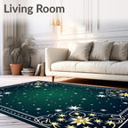 Golden Starry Night Gradient Rug