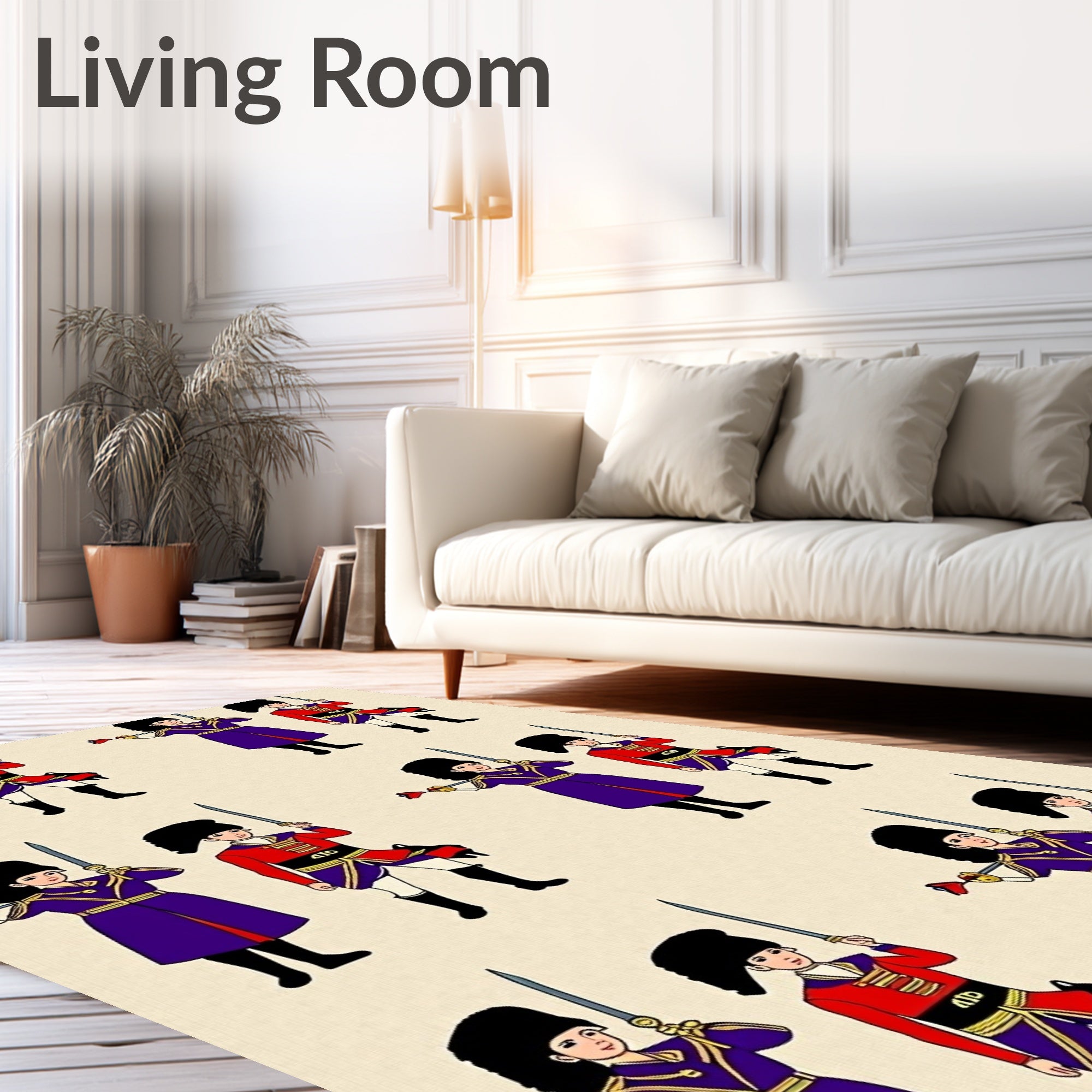 Guardsmen Red Purple Military Uniform Rug