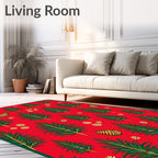 Red Pine Christmas Ornament Collection Rug