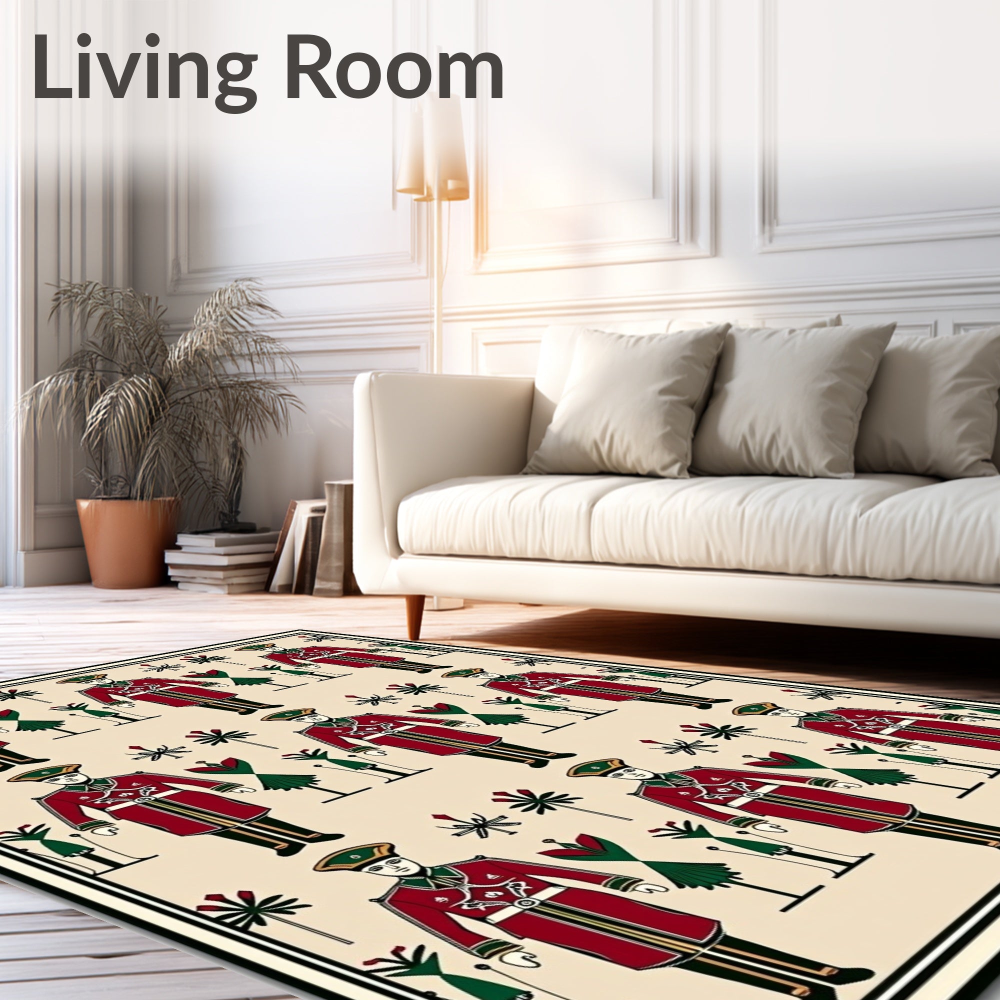 Crimson Soldier Repeating Motif Rug
