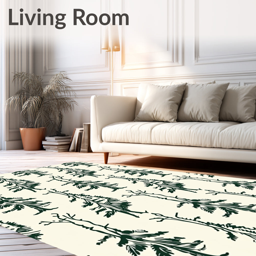 Emerald Forest Tree Line Rug