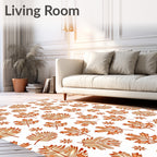 Autumn Orange Leaf Medley Rug