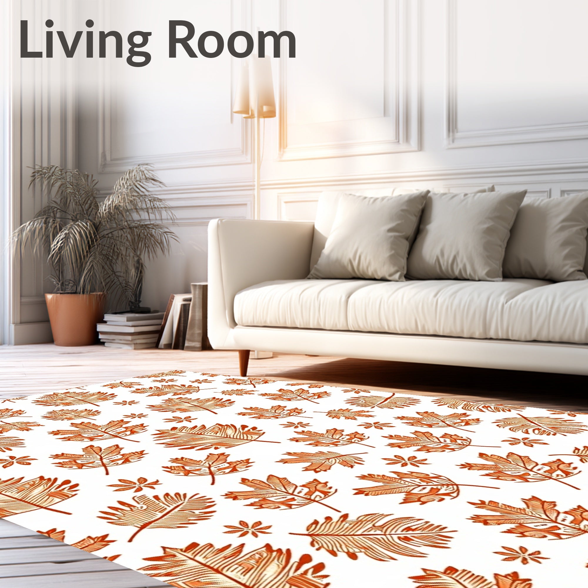 Autumn Orange Leaf Medley Rug