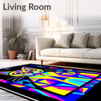 Geometric Animal Portrait Rug