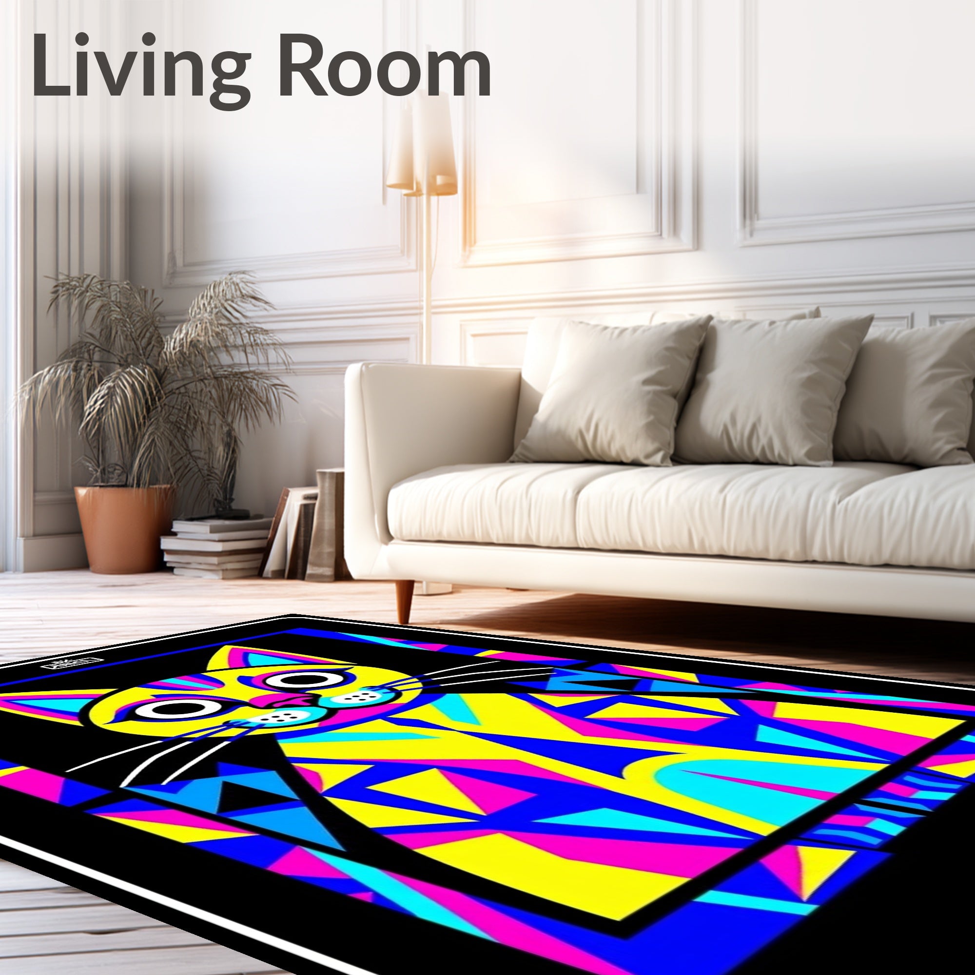 Geometric Animal Portrait Rug