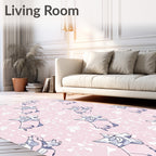 Pink Sakura Blossom Crystal Star Rug