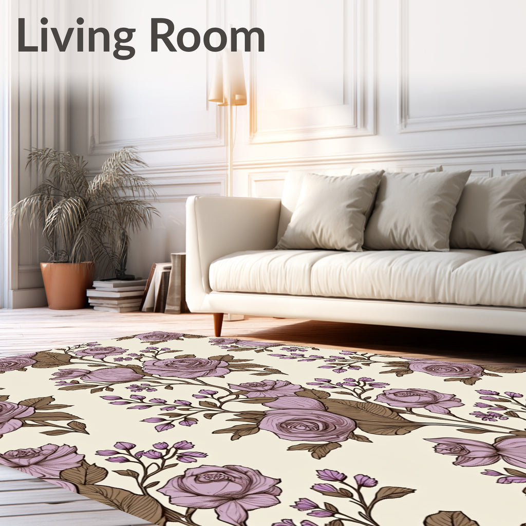 Orchid Garden Vine Rose Rug