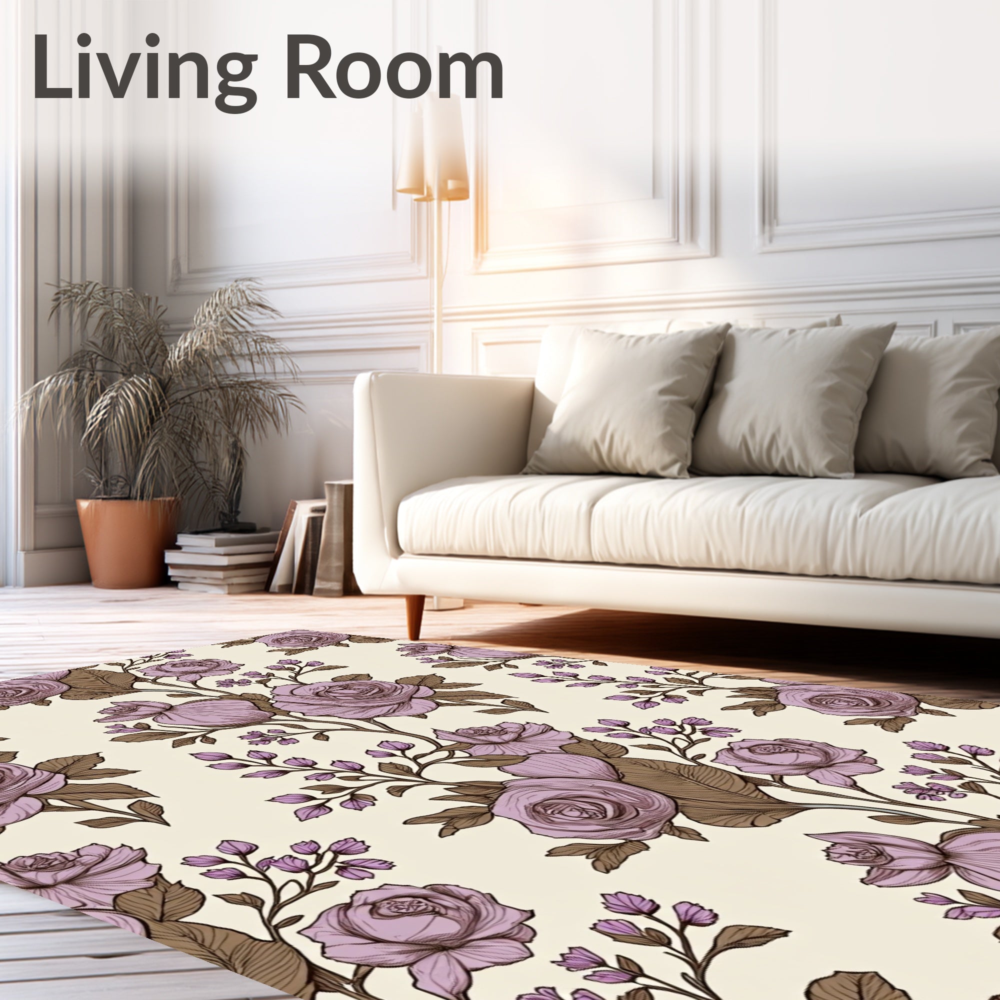 Orchid Garden Vine Rose Rug