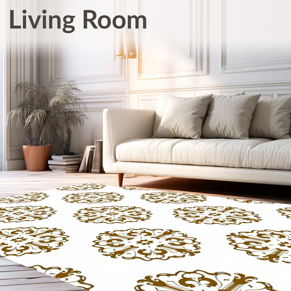 Ornate Brown Medallion Symmetry Rug