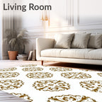Ornate Brown Medallion Symmetry Rug