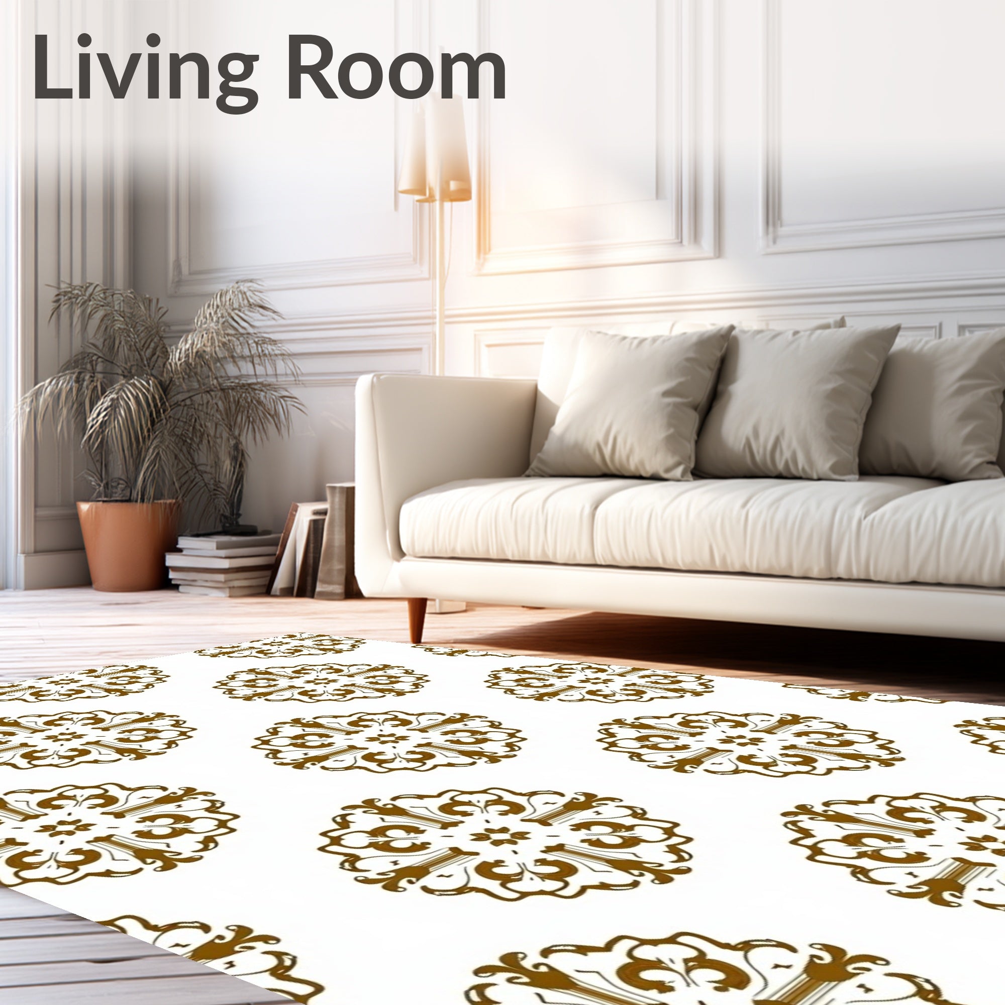 Ornate Brown Medallion Symmetry Rug
