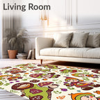 Whimsical Gnomes Mushroom Forest Creatures Rug