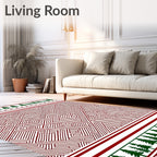 Crimson Labyrinth Forest Edge Rug