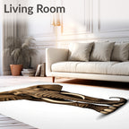 Majestic Brown Elephant Detailed Portrait Rug