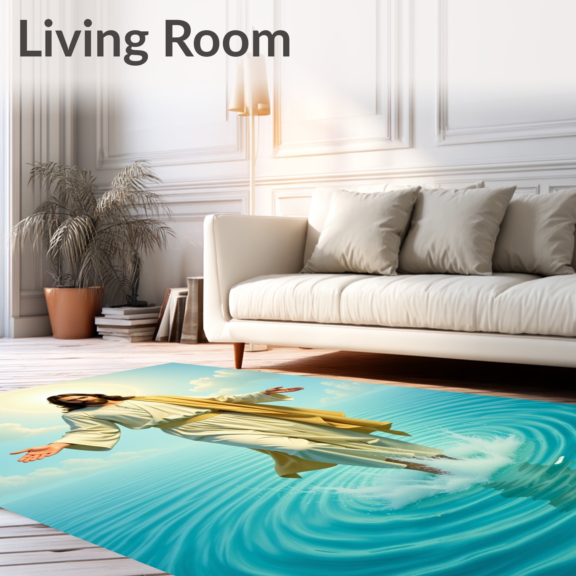 Divine Figure Water Walk Halo Rug