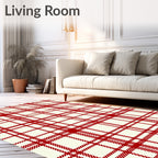 Classic Red Tartan Plaid Rug