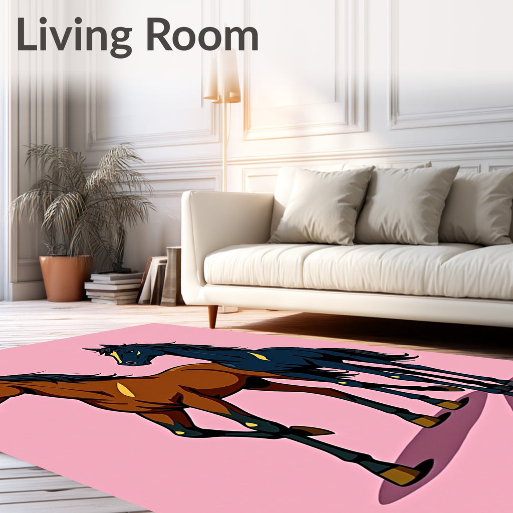 Twilight Horses With Golden Accents Rug