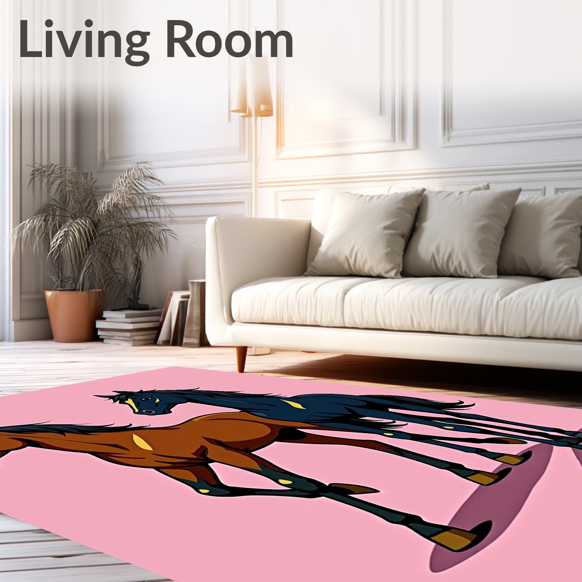 Twilight Horses With Golden Accents Rug