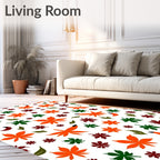 Autumn Maple Leaf Cluster Arrangement Rug