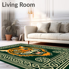 Bold Orange Tiger Celtic Knot Rug
